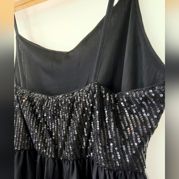 SHEIN Belle Plus Sequin Mesh Overlay Cami Black Mini Dress, Size 1x, Rep Era - Picture 8 of 9